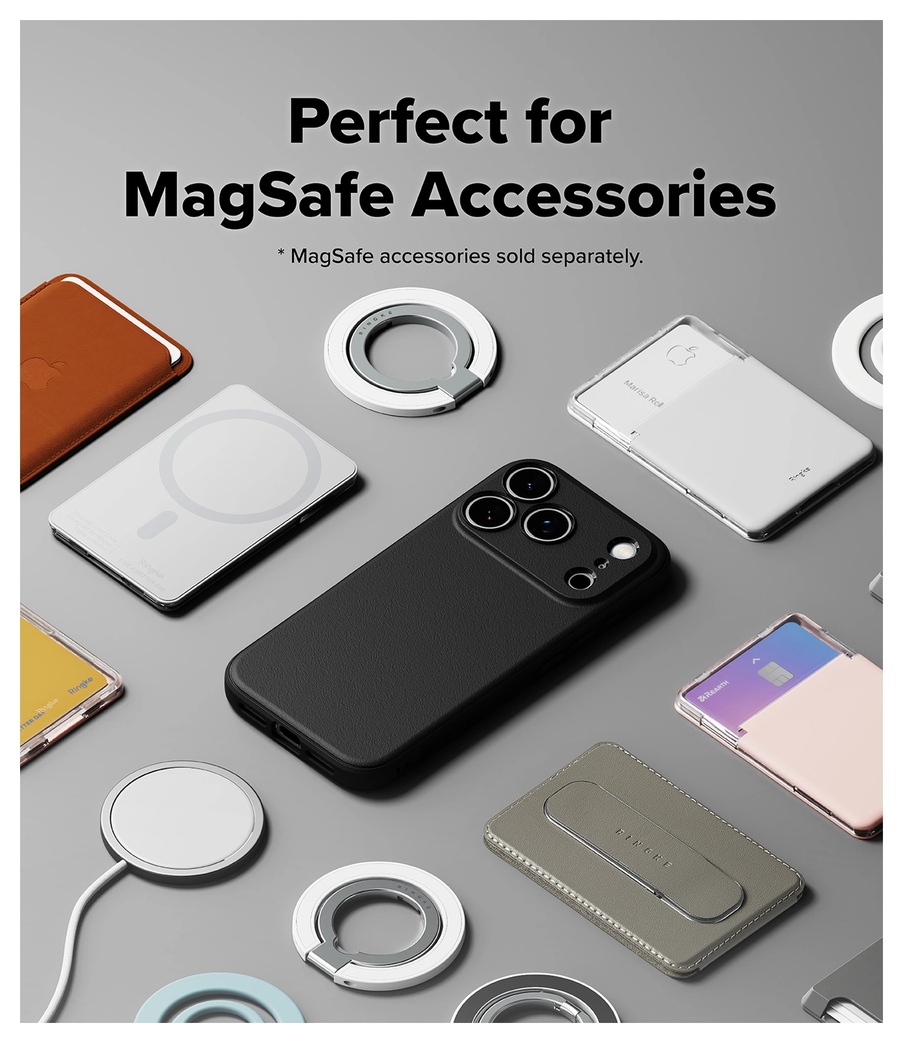 Ringke Onyx Magnetic Apple iPhone 17 Pro Hoesje MagSafe Zwart afbeelding 7