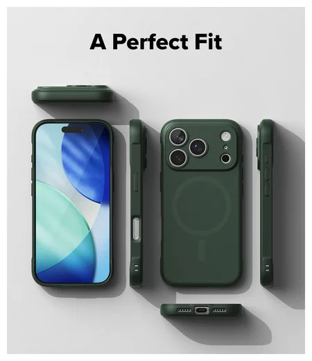 Ringke Onyx Magnetic Apple iPhone 17 Pro Hoesje MagSafe Groen afbeelding 10