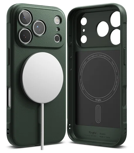 Ringke Onyx Magnetic Apple iPhone 17 Pro Hoesje MagSafe Groen afbeelding 2