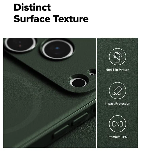 Ringke Onyx Magnetic Apple iPhone 17 Pro Hoesje MagSafe Groen afbeelding 5