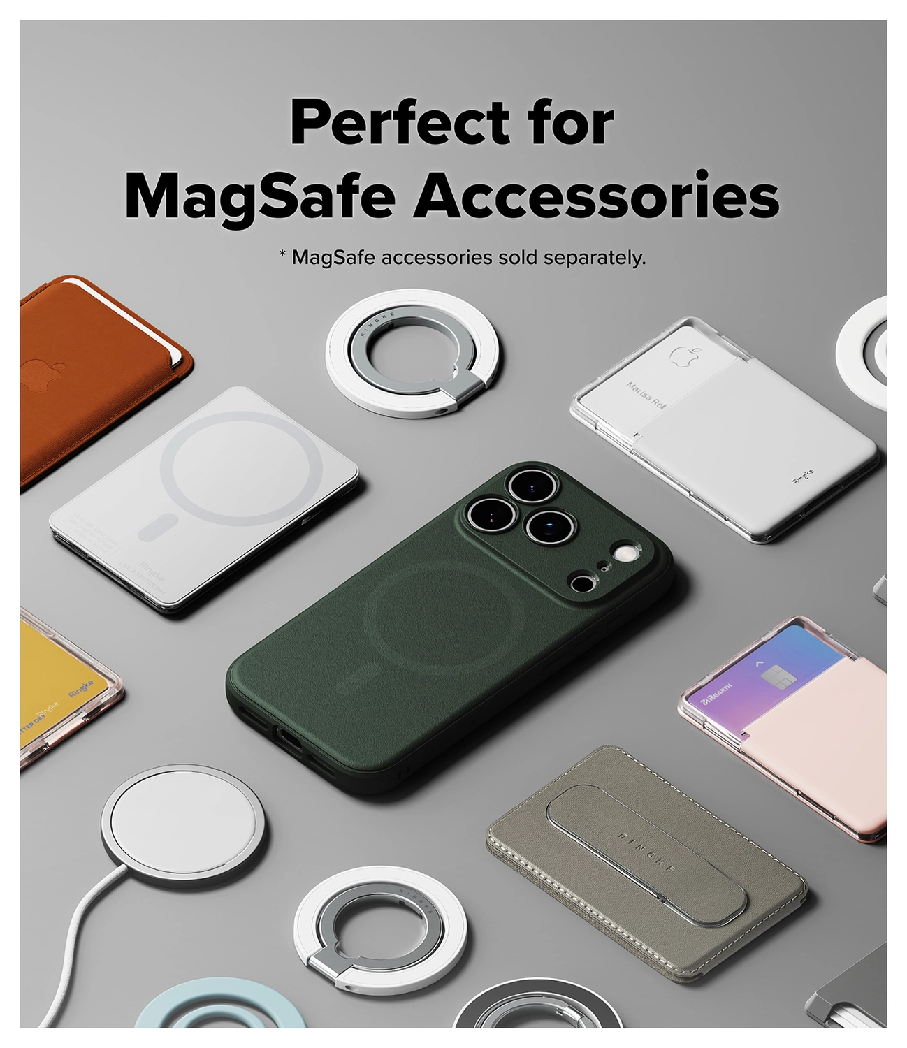 Ringke Onyx Magnetic Apple iPhone 17 Pro Hoesje MagSafe Groen afbeelding 6