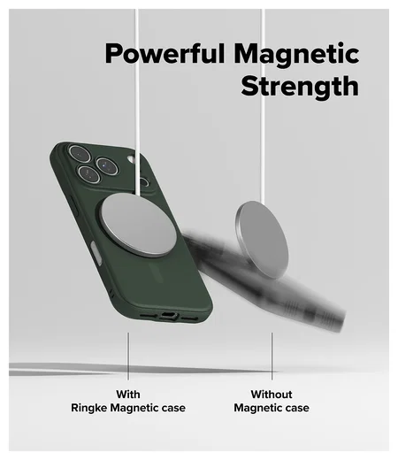Ringke Onyx Magnetic Apple iPhone 17 Pro Hoesje MagSafe Groen afbeelding 7
