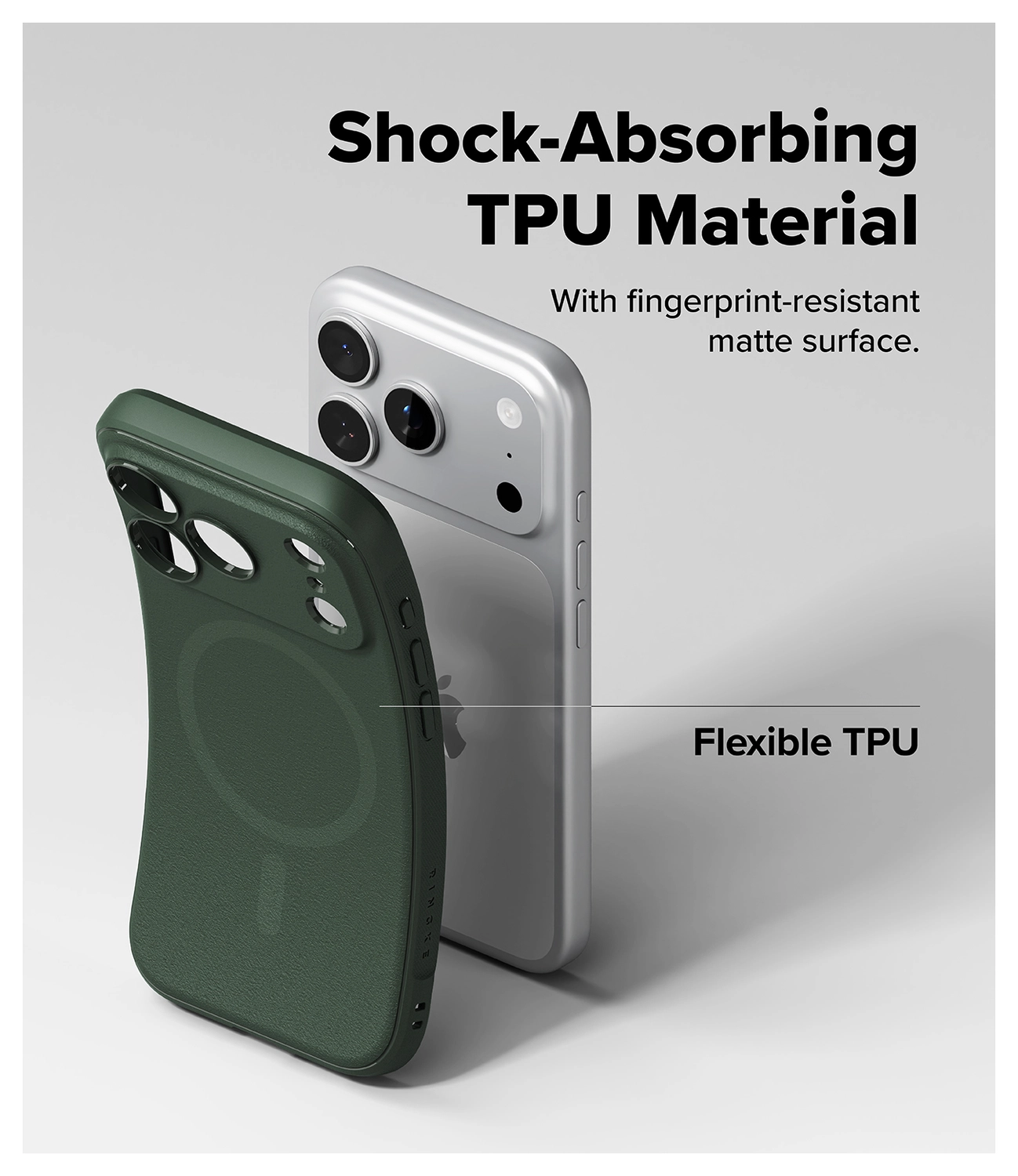 Ringke Onyx Magnetic Apple iPhone 17 Pro Hoesje MagSafe Groen afbeelding 8
