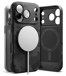 Ringke Onyx Magnetic Apple iPhone 17 Pro Hoesje MagSafe Camo Zwart afbeelding