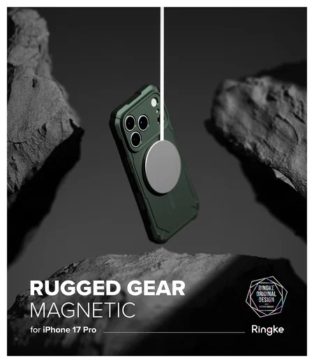 Ringke Rugged Gear Magnetic Apple iPhone 17 Pro Hoesje MagSafe Back Cover Groen afbeelding 11