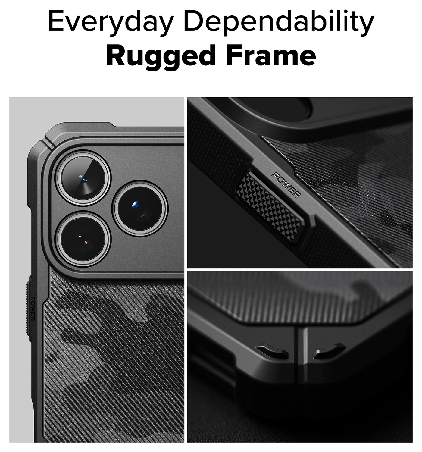 Ringke Rugged Gear Magnetic Apple iPhone 17 Pro Hoesje MagSafe Camo Zwart afbeelding 4