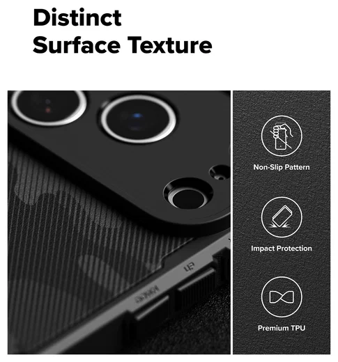 Ringke Rugged Gear Magnetic Apple iPhone 17 Pro Hoesje MagSafe Camo Zwart afbeelding 5