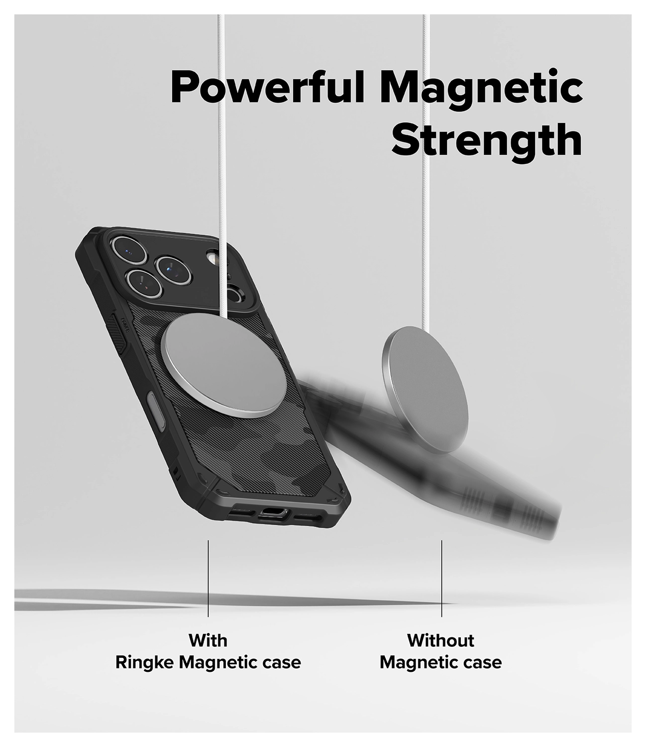 Ringke Rugged Gear Magnetic Apple iPhone 17 Pro Hoesje MagSafe Camo Zwart afbeelding 7