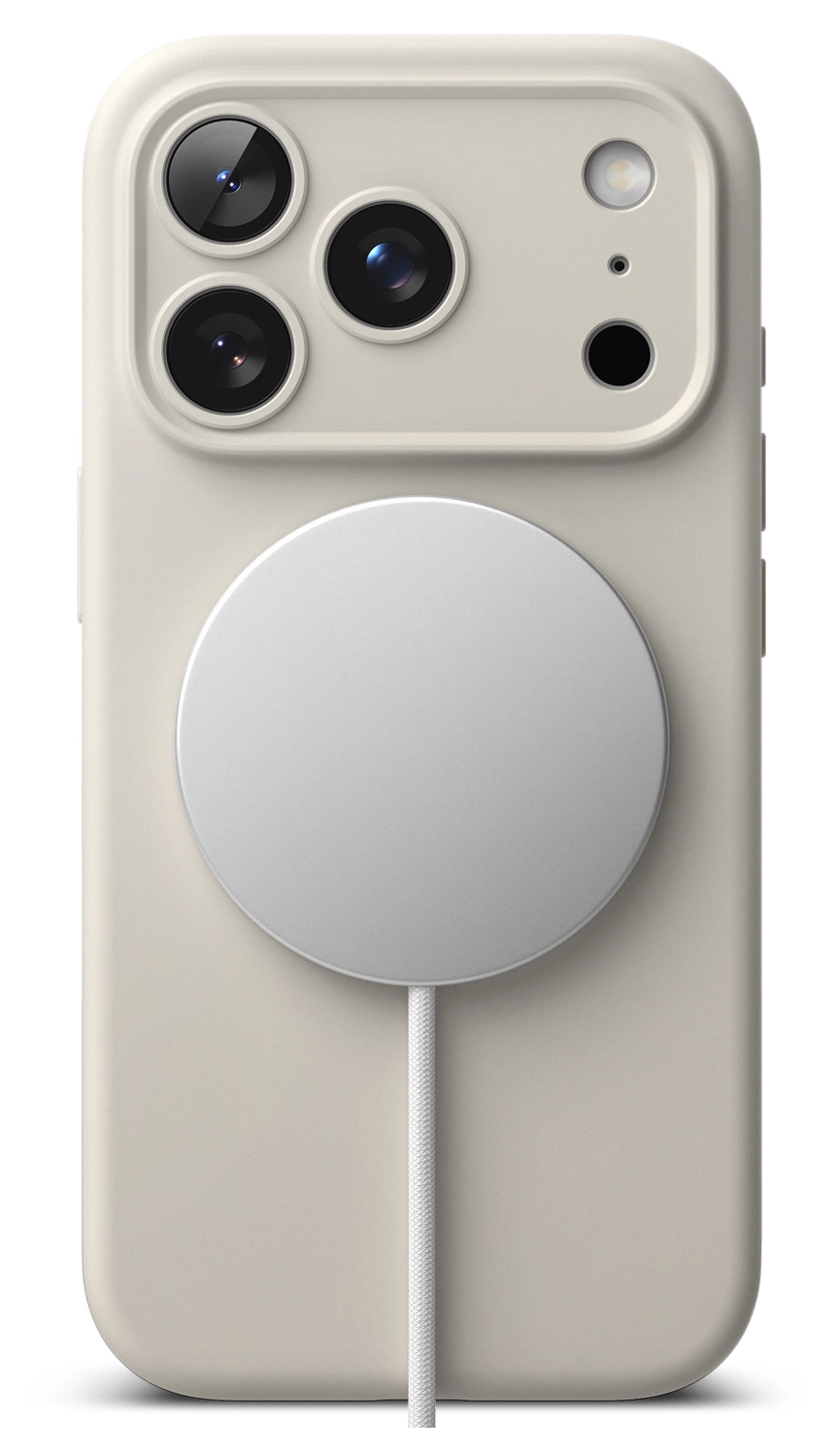 Ringke Silicone Magnetic Apple iPhone 17 Pro Hoesje MagSafe Back Cover Beige afbeelding 11