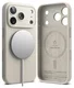 Ringke Silicone Magnetic Apple iPhone 17 Pro Hoesje MagSafe Back Cover Beige afbeelding 2
