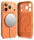 Ringke Silicone Magnetic Apple iPhone 17 Pro Hoesje MagSafe Back Cover Oranje afbeelding 2