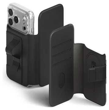 Ringke Folio Grip Wallet Magnetic Apple iPhone 17 Pro Hoesje Zwart
