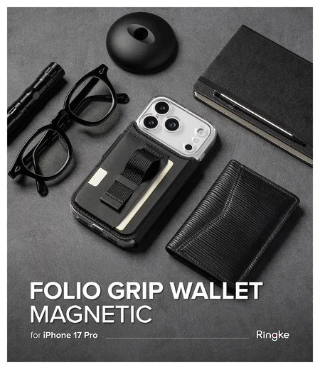 Ringke Folio Grip Wallet Magnetic Apple iPhone 17 Pro Hoesje Zwart afbeelding 8