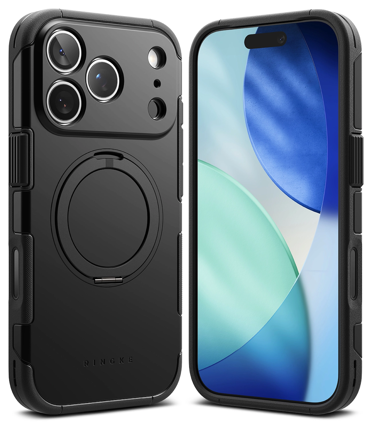 Ringke Alles iPhone 17 Pro Hoesje 360° MagSafe Standaard Zwart afbeelding 13
