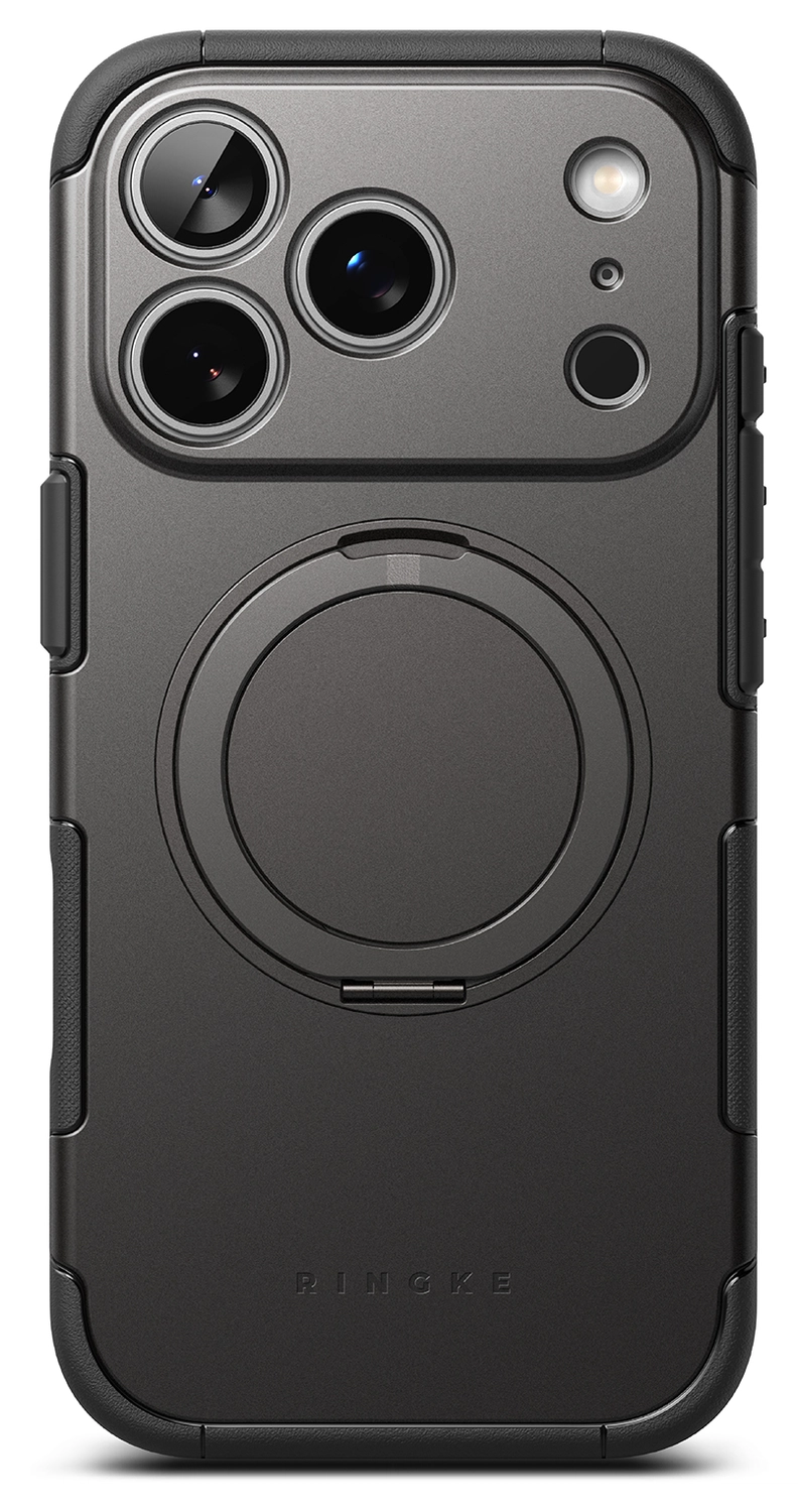 Ringke Alles iPhone 17 Pro Hoesje 360° MagSafe Standaard Gunmetal afbeelding 13