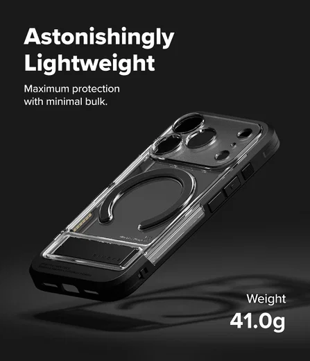 Ringke UX Magnetic Apple iPhone 17 Pro Hoesje MagSafe Transparant afbeelding 2