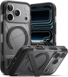Ringke UX Magnetic Apple iPhone 17 Pro Hoesje MagSafe Smoke Zwart afbeelding