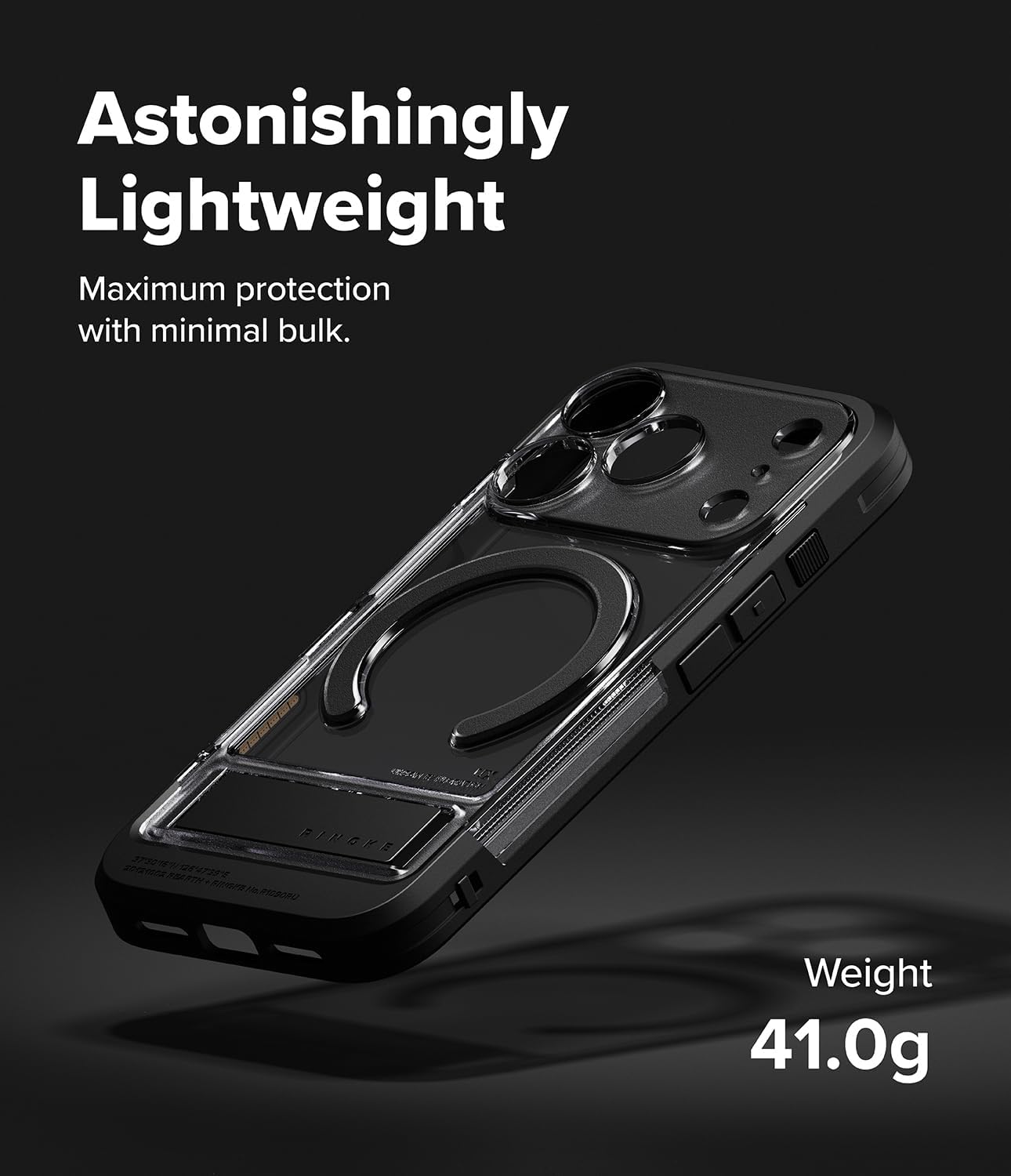 Ringke UX Magnetic Apple iPhone 17 Pro Hoesje MagSafe Smoke Zwart afbeelding 2