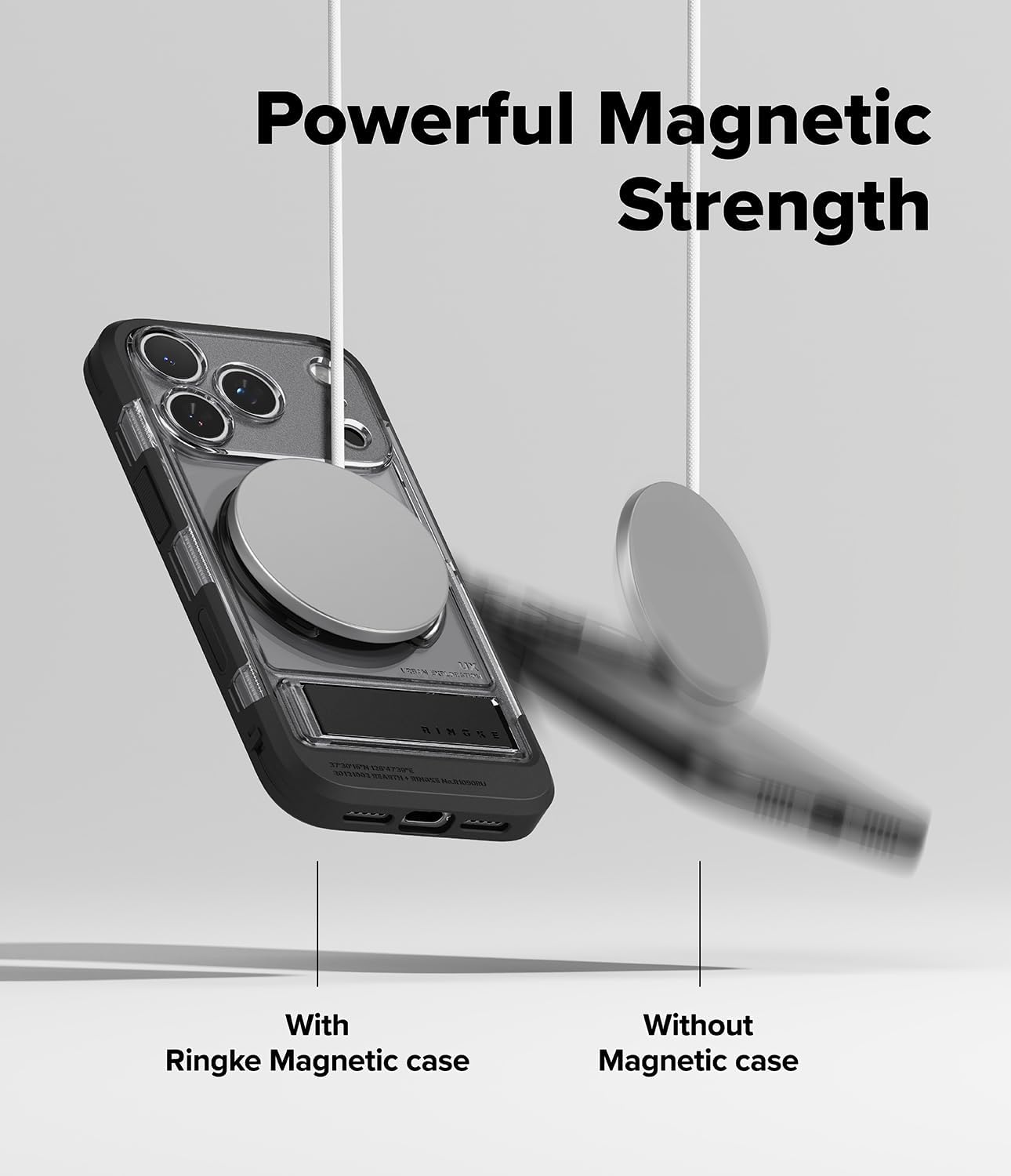 Ringke UX Magnetic Apple iPhone 17 Pro Hoesje MagSafe Smoke Zwart afbeelding 8