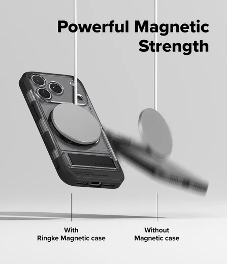 Ringke UX Magnetic Apple iPhone 17 Pro Hoesje MagSafe Smoke Zwart afbeelding 8