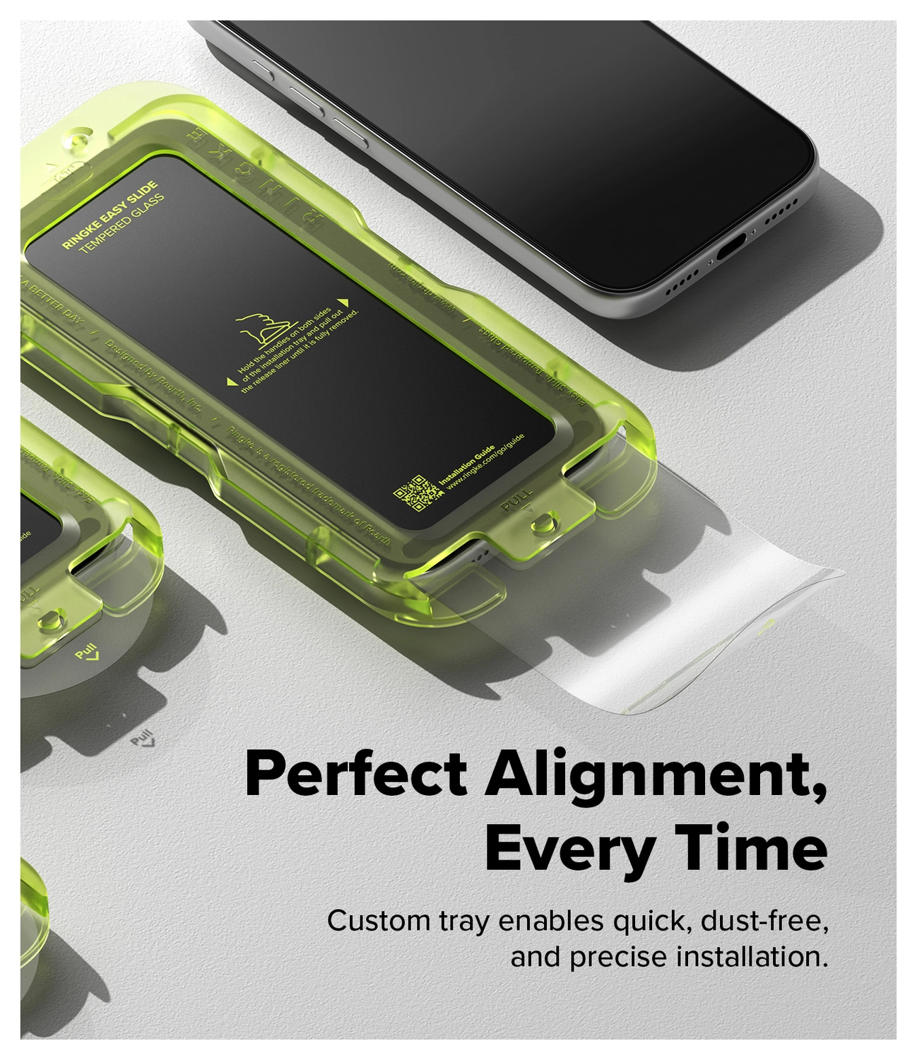 Ringke Easy Slide iPhone 17 Pro Screen Protector met Jig 2-Pack afbeelding 4