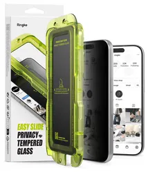 Ringke Easy Slide Privacy Glass iPhone 17 Pro Screen Protector Jig 2-Pack afbeelding