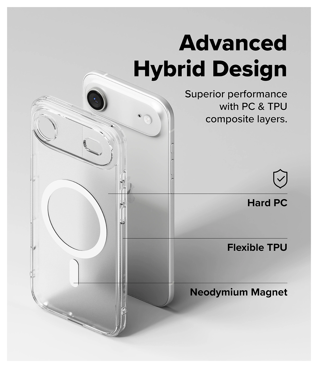 Ringke Fusion Magnetic Apple iPhone Air Hoesje MagSafe Matte Transparant afbeelding 6