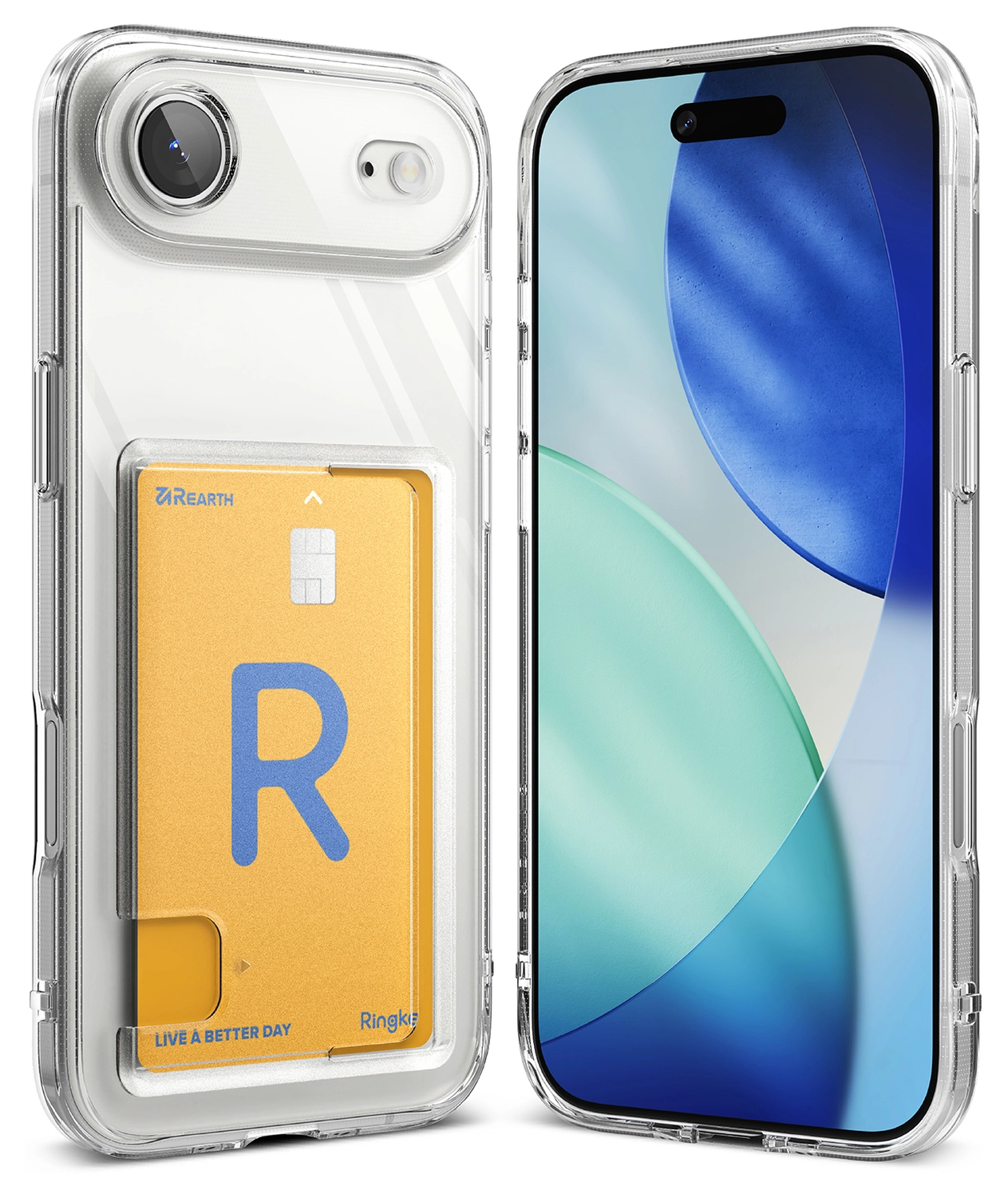 Ringke Fusion Card Apple iPhone Air Hoesje Kaarthouder Transparant afbeelding 1