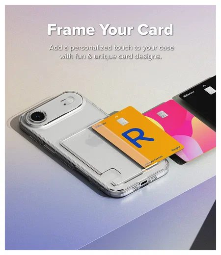 Ringke Fusion Card Apple iPhone Air Hoesje Kaarthouder Transparant afbeelding 5