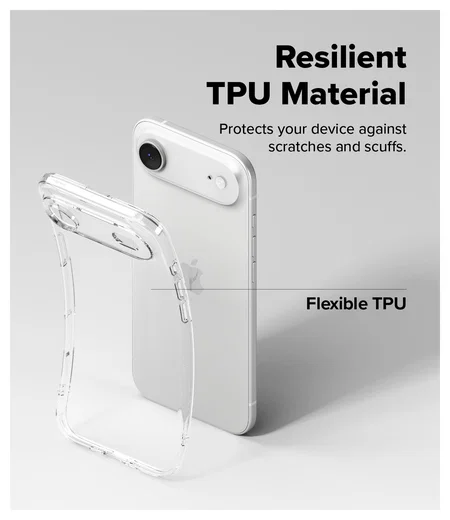 Ringke Air iPhone Air Hoesje Flexibel TPU Back Cover Transparant afbeelding 6