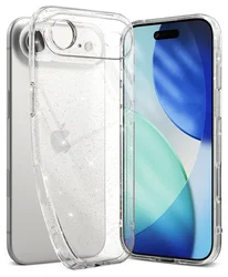 Ringke Air iPhone Air Hoesje Flexibel TPU Back Cover Glitter Transparant afbeelding