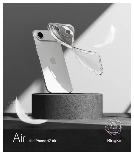Ringke Air iPhone Air Hoesje Flexibel TPU Back Cover Glitter Transparant afbeelding 9