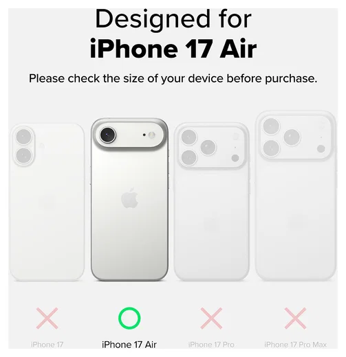 Ringke Fusion X Magnetic Apple iPhone Air Hoesje MagSafe Zwart afbeelding 3