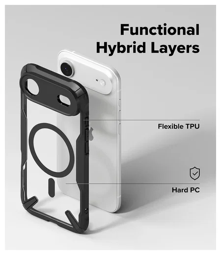 Ringke Fusion X Magnetic Apple iPhone Air Hoesje MagSafe Zwart afbeelding 6