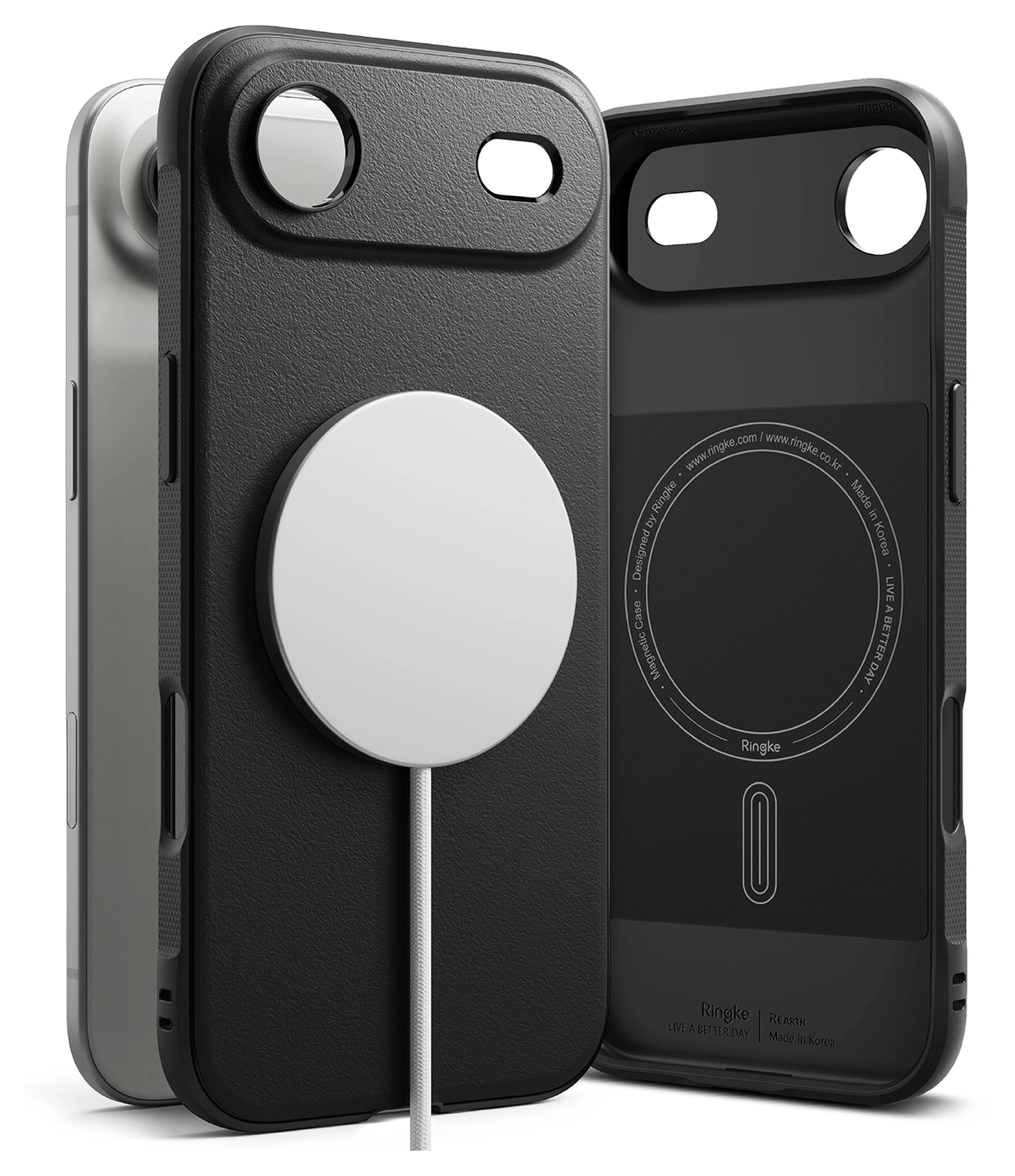 Ringke Onyx Magnetic Apple iPhone Air Hoesje MagSafe Zwart afbeelding 1