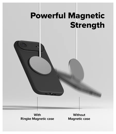 Ringke Silicone Magnetic Apple iPhone Air Hoesje MagSafe Back Cover Zwart afbeelding 7