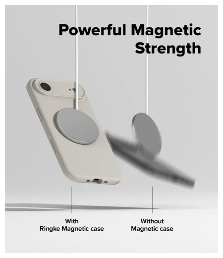 Ringke Silicone Magnetic Apple iPhone Air Hoesje MagSafe Back Cover Beige afbeelding 6