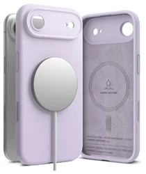Ringke Silicone Magnetic Apple iPhone Air Hoesje MagSafe Back Cover Paars afbeelding