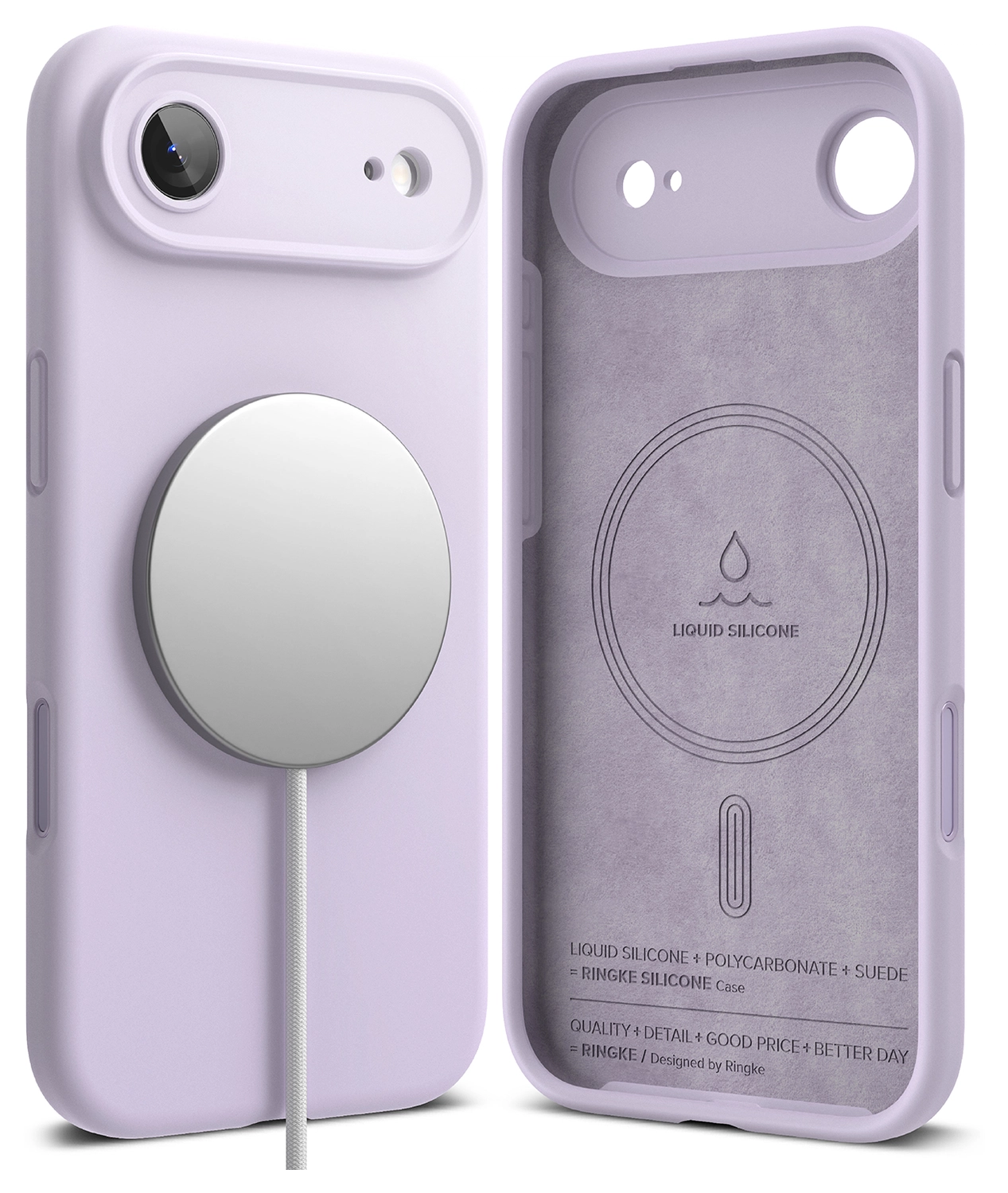 Ringke Silicone Magnetic Apple iPhone Air Hoesje MagSafe Back Cover Paars afbeelding 11