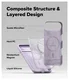 Ringke Silicone Magnetic Apple iPhone Air Hoesje MagSafe Back Cover Paars afbeelding 6