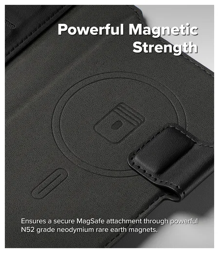 Ringke Folio Grip Wallet Magnetic Apple iPhone Air Hoesje Zwart afbeelding 2