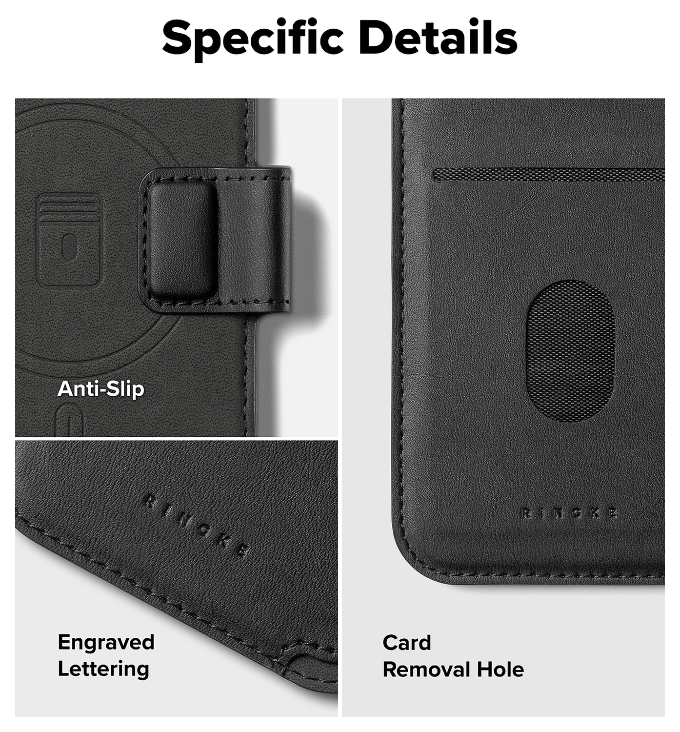 Ringke Folio Grip Wallet Magnetic Apple iPhone Air Hoesje Zwart afbeelding 7