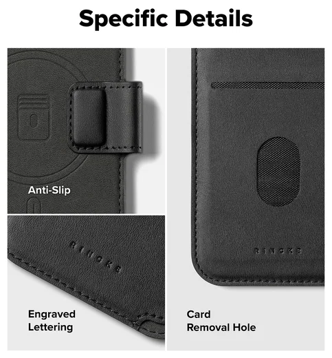 Ringke Folio Grip Wallet Magnetic Apple iPhone Air Hoesje Zwart afbeelding 7