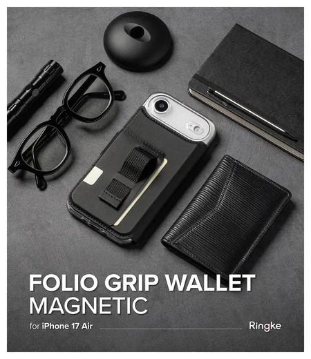 Ringke Folio Grip Wallet Magnetic Apple iPhone Air Hoesje Zwart afbeelding 8