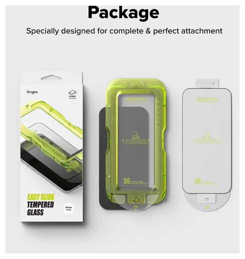 Ringke Easy Slide iPhone Air Screen Protector met Jig 2-Pack afbeelding 14