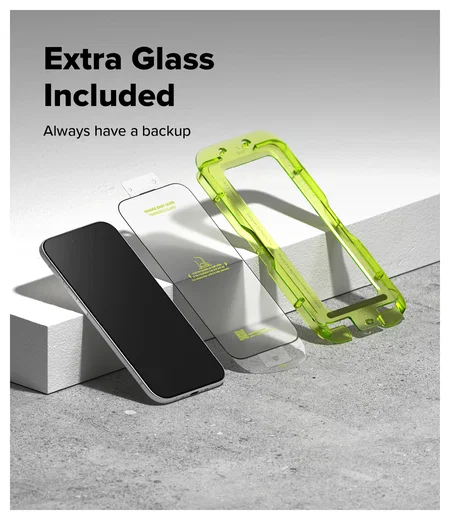 Ringke Easy Slide iPhone Air Screen Protector met Jig 2-Pack afbeelding 6