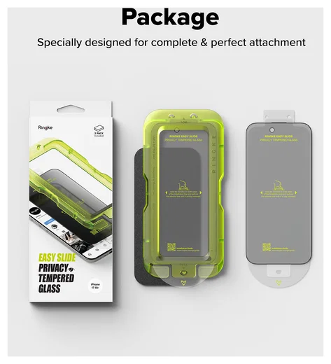 Ringke Easy Slide Privacy Glass iPhone Air Screen Protector Jig 2-Pack afbeelding 18