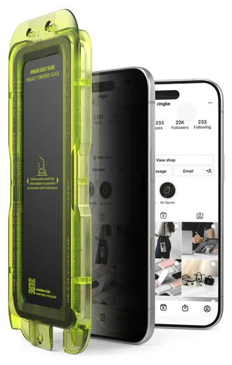 Ringke Easy Slide Privacy Glass iPhone Air Screen Protector Jig 2-Pack afbeelding 2