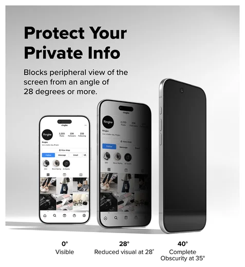 Ringke Easy Slide Privacy Glass iPhone Air Screen Protector Jig 2-Pack afbeelding 5