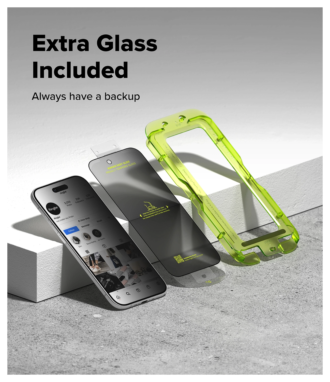 Ringke Easy Slide Privacy Glass iPhone Air Screen Protector Jig 2-Pack afbeelding 9